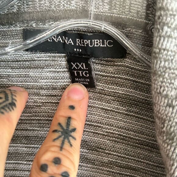 Banana Republic Heather Gray Knit Sweater XXL - Picture 3 of 11